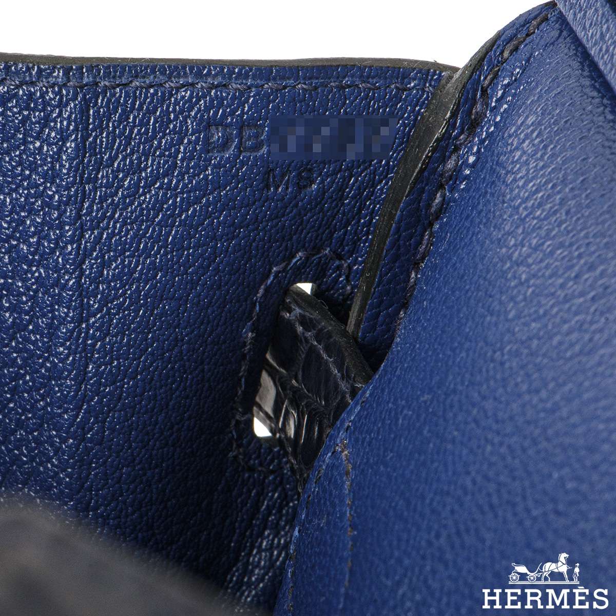 HERMES Taurillon Novillo Birkin 25 Bleu Saphir 400219